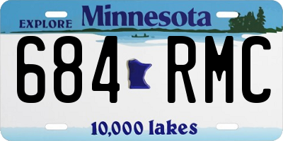 MN license plate 684RMC