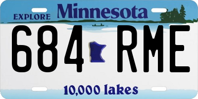 MN license plate 684RME