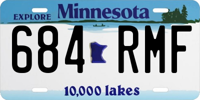 MN license plate 684RMF