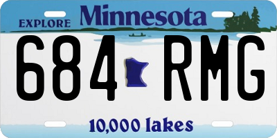 MN license plate 684RMG