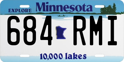 MN license plate 684RMI