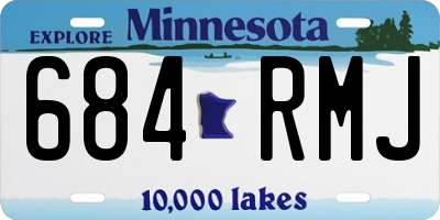 MN license plate 684RMJ