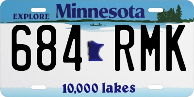MN license plate 684RMK