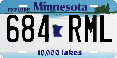 MN license plate 684RML