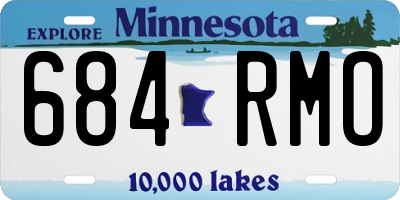 MN license plate 684RMO