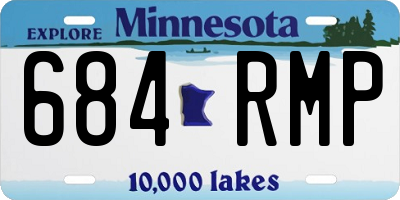 MN license plate 684RMP