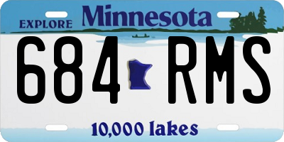 MN license plate 684RMS