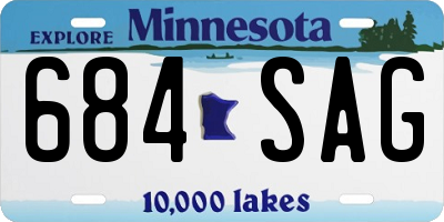 MN license plate 684SAG