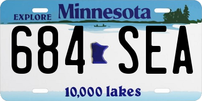 MN license plate 684SEA