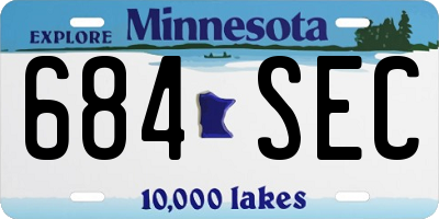 MN license plate 684SEC