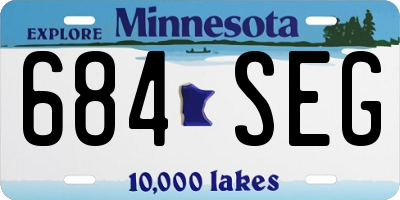 MN license plate 684SEG