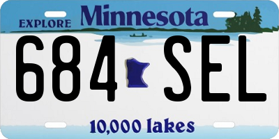 MN license plate 684SEL