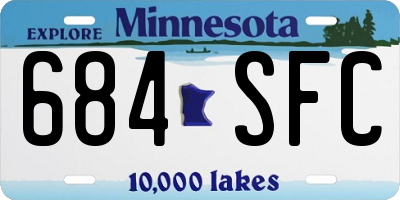 MN license plate 684SFC