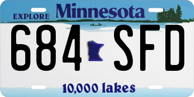 MN license plate 684SFD