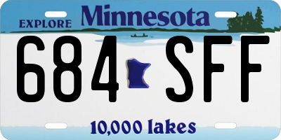 MN license plate 684SFF