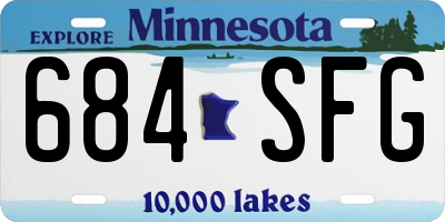 MN license plate 684SFG