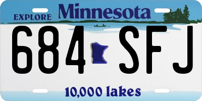 MN license plate 684SFJ