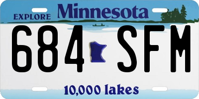 MN license plate 684SFM