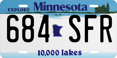 MN license plate 684SFR