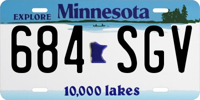 MN license plate 684SGV