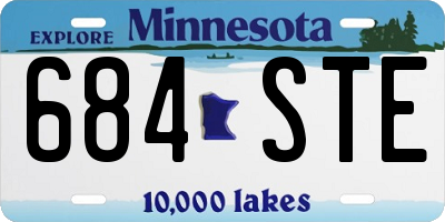 MN license plate 684STE