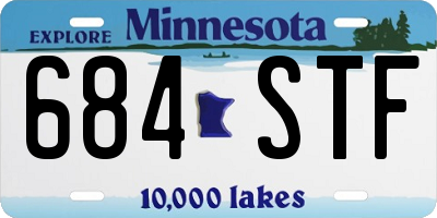 MN license plate 684STF