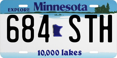 MN license plate 684STH