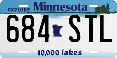 MN license plate 684STL
