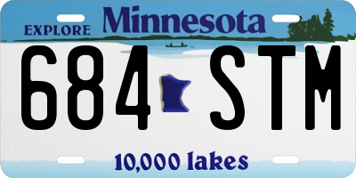 MN license plate 684STM