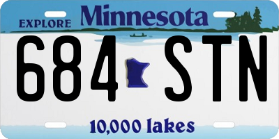 MN license plate 684STN