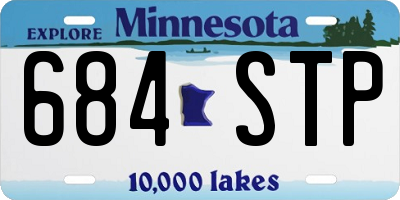 MN license plate 684STP