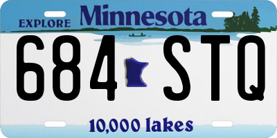 MN license plate 684STQ