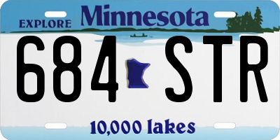 MN license plate 684STR