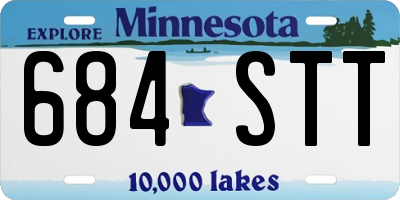 MN license plate 684STT