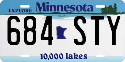 MN license plate 684STY