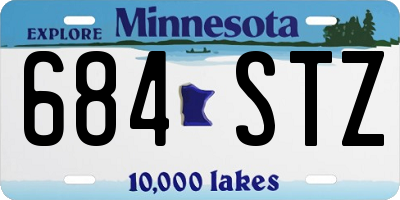 MN license plate 684STZ