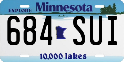 MN license plate 684SUI