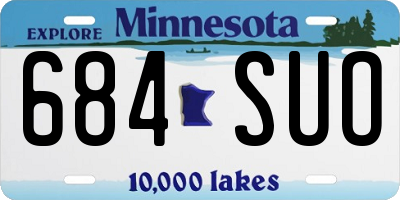 MN license plate 684SUO
