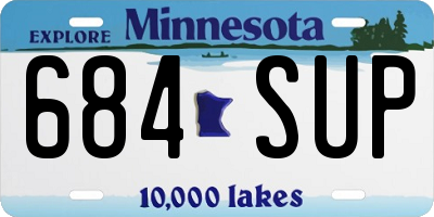 MN license plate 684SUP