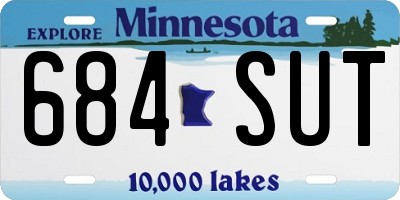 MN license plate 684SUT