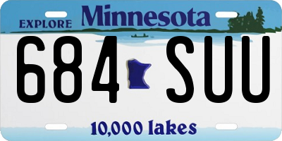 MN license plate 684SUU