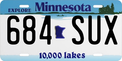 MN license plate 684SUX