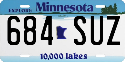 MN license plate 684SUZ