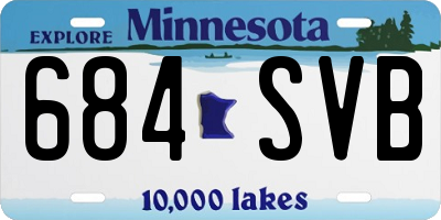 MN license plate 684SVB