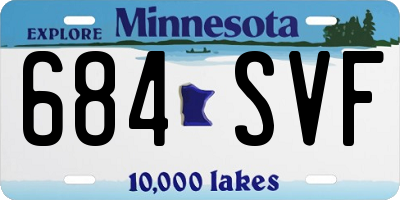 MN license plate 684SVF