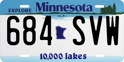 MN license plate 684SVW