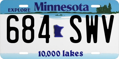MN license plate 684SWV
