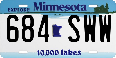 MN license plate 684SWW