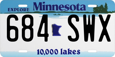 MN license plate 684SWX