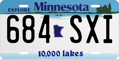 MN license plate 684SXI